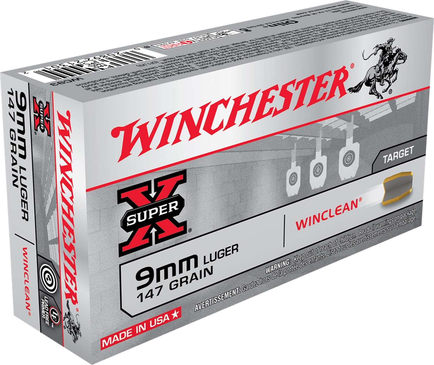 WIN WINCLEAN 9MM 147GR BRASS ENCLOSED 50/10 - Sale